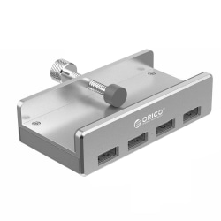 USB-Hub med Skruvfäste och 4 Portar Silver