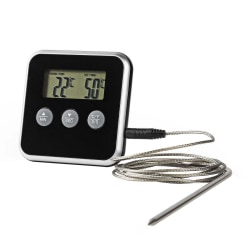 Digital Stektermometer med Timer grå