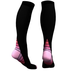 Knähöga Kompressionsstrumpor för Löpning & Sport - Rosa L/XL Pink L
