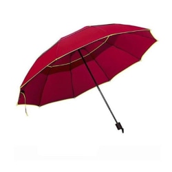 Paraply, Kompakt - 130 cm - Vinröd / Gul Vin, röd
