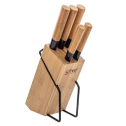5x Knivar med Knivställ Bamboo