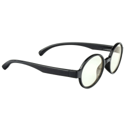 Anti Blue Light-Glasögon för Barn, Rund - Svart Svart one size