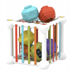 Sensorisk Kub för Småbarn - 15 x 15 cm multifärg