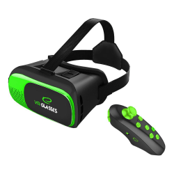 VR-glasögon 3D med Fjärrkontroll för Mobil Grön
