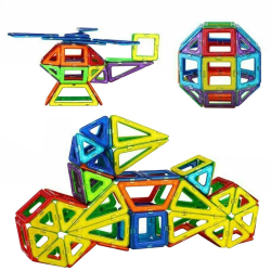 Magnetiske bygningsdele - perfekt gave til børn (110 dele) Multicolor