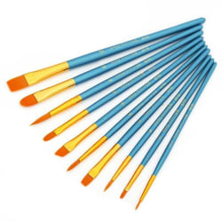 10x Penslar i olika storlek Blå