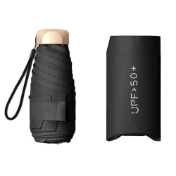 Mini paraply med UV-beskyttelse - Sort Black