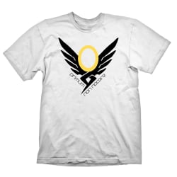 Overwatch, T-paita - Mercy Logo - Koko XXL White XXL