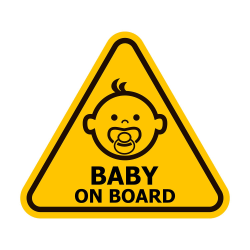 Baby On Board-Klistermärke multifärg