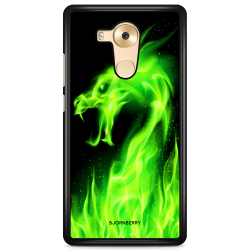 Bjornberry Skal Huawei Mate 9 Pro - Grön Flames Dragon