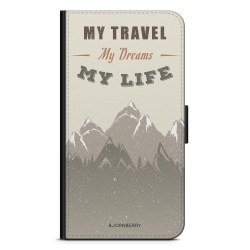 Bjornberry Plånboksfodral Moto G5 Plus - My Travels, My Life