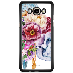 Bjornberry Skal Samsung Galaxy J3 (2016) - Dödskalle Blommor