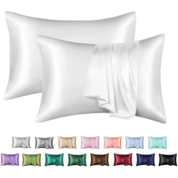 Silk Satin Pillowcase 2-pack (without filler) White 50X66cm