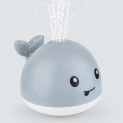 Badleksaker för toddler Vattentät Light Up Whale Spray Water grey