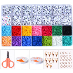 3850 acrylic beads 3mm 7mm letter beads for jewelry making