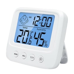 Digital termometer Hygrometer Luftfuktighetsmätare för inomhustemperatur With backlight
