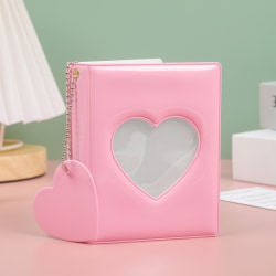 Kpop Card Binder 3-tums fotoalbum Hollow Love Heart Model pink