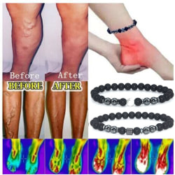 Anti Svällning ObsidianMagnetic Therapy Slimming Anklet 10