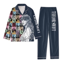 Taylor Swift The Eras Tour Christmas Pyjamas Dam Set 1989 Skjortor och byxor Pyjamas Pjs Sets Button Down Loungwear style 5 3XL