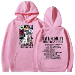 Taylor Swift The Best Tour Fans Luvtröja Printed Hooded Sweatshirt Pullover Jumper Toppar För Vuxna Kollektion Present Pink M
