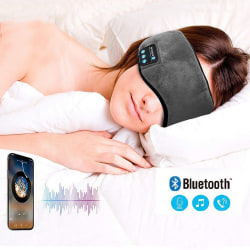 Bluetooth Sleep Trådlösa hörlurar Ögonmask Black