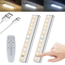 Köksbelysning under skåp med fjärrdimbar LED-skåpbatteridriven LED-lampa med fjärrstyrd sovrumsbatteri