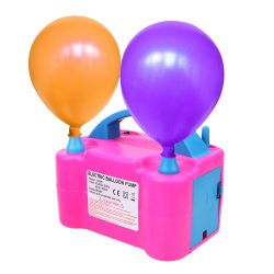 Dubbla hål elektrisk ballonguppblåsningspump Ballongpump pink