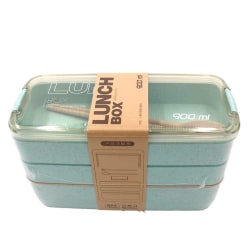 3-lagers Lunchbox Hälsosam material Vetehalm Bento-lådor