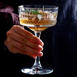 260 ml Martini glasgraverade ränder Champagne Cocktail
