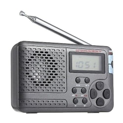 Bärbar radio AM/FM/SW fickradio med LCD-skärm