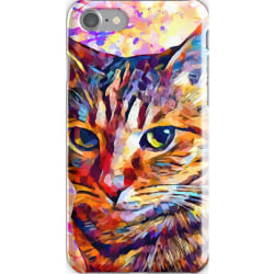 Skal till iPhone 7 - Färgglad katt