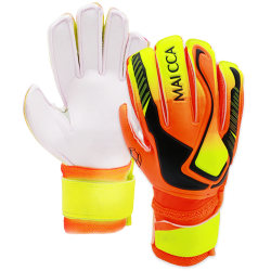 Målvaktshandskarna bär dina fingrar, målvaktshandskarna bakom latex (orange nummer 6) Orange 6