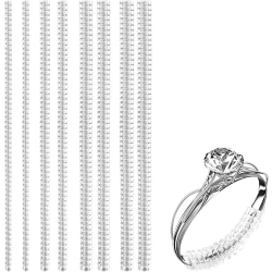 8 bitar av osynliga ringjusterare, transparent polerpassare av lös ringstorlek smycken storlek (4 storlekar)