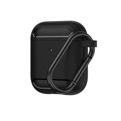 Carbon Fiber Silicone Case Apple AirPods Black