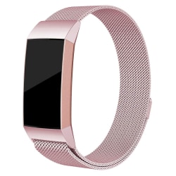 Milanese Loop Armband Fitbit Charge 3/4 Rosa
