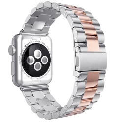 Metallirannekoru Apple Watch 38/40/41 mm hopea/ruusukulta