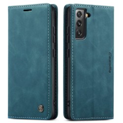 CaseMe Slim Plånboksfodral Samsung Galaxy S22 Blå