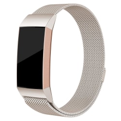 Milanese Loop Armbånd Fitbit Charge 3/4 Champagne Guld