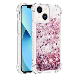 Glitter Bling TPU Case iPhone 15 Plus Roséguld