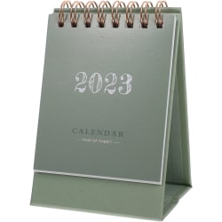Mini Skrivbordskalender 2022-2023 Månadskalender 2023, grön