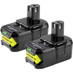 2 paket 18V 5,0Ah batteribyte för Ryobi 18V One+ P108 P107 P104 P105 P102 P103 sladdlösa verktyg