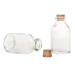 2 pack mini flaskor transparent