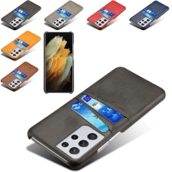 Samsung S21 Ultra skal mobilskal skydd urtag laddare hörlurar - Svart Samsung Galaxy S21 Ultra