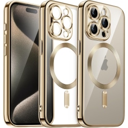 iPhone 15 Pro - Electroplating Magsafe Skal Stöttåligt - Guld