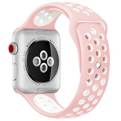 Silikon Armband Apple Watch 38/40/41 mm Silikonarmband Rosa/Vit Pink