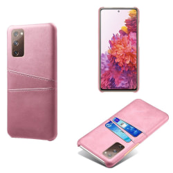 Samsung Galaxy S20 FE - Läder Skal med 2 kortfack Solid® Roségul PinkGold Samsung galaxy S20 FE