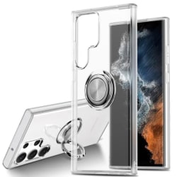 Samsung S23 Ultra - Transparent Skal Ringhållare Solid® Stöttåli Transparent