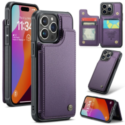 iPhone 14 Pro Max - Skal Premium Kortfack RFID Skyddat CaseMe® L Purple