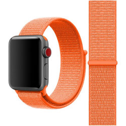 Nylon Armband Apple Watch 42/44 mm Sportloop Kardborreband Orang Orange