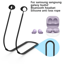 Hängande halsrem för Samsung Glaxy Buds 2 Bluetooth Silikon Anti-Lost sladd Svart